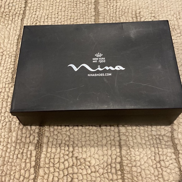 Nina Shoes Black Suede Over The Knee High Heel Boots with Faux Leather strap - Picture 8 of 10